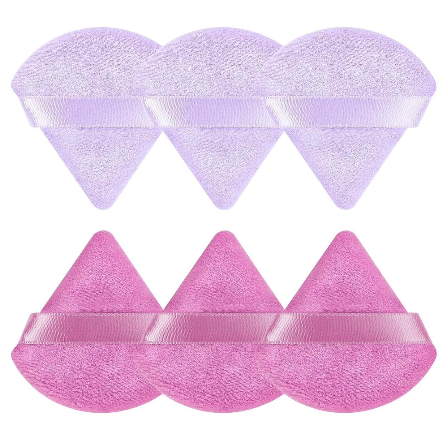 Pimoys 6 Pcs Soft Triangle Powder Puff (Black)