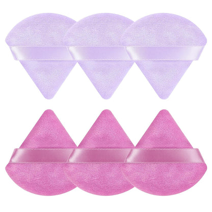 Pimoys 6 Pcs Soft Triangle Powder Puff (Black)