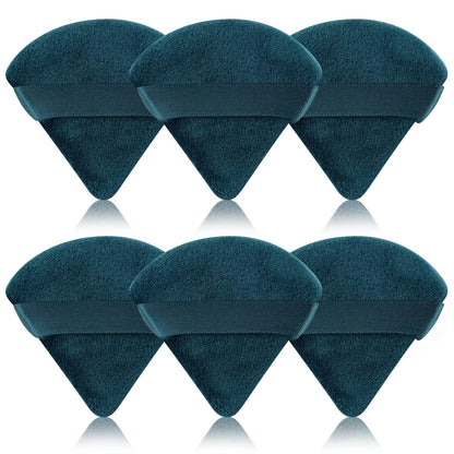 Pimoys 6 Pcs Soft Triangle Powder Puff (Black)