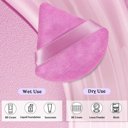 Pimoys 6 Pcs Soft Triangle Powder Puff (Black)