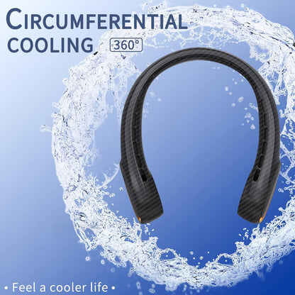 FrSara Neck Fan, Portable Personal Fan Strong Wind, 5200mAh, Air Volume,360° Cooling, No Hair Twisting, Air Volume On 2 Sides, Non-Slip, Quick Charge, Long Use Time, Gift for Father, Dad, Women