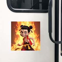 Young Nezha Sticker – Playful & Fearless Chinese Mythology Decal-6