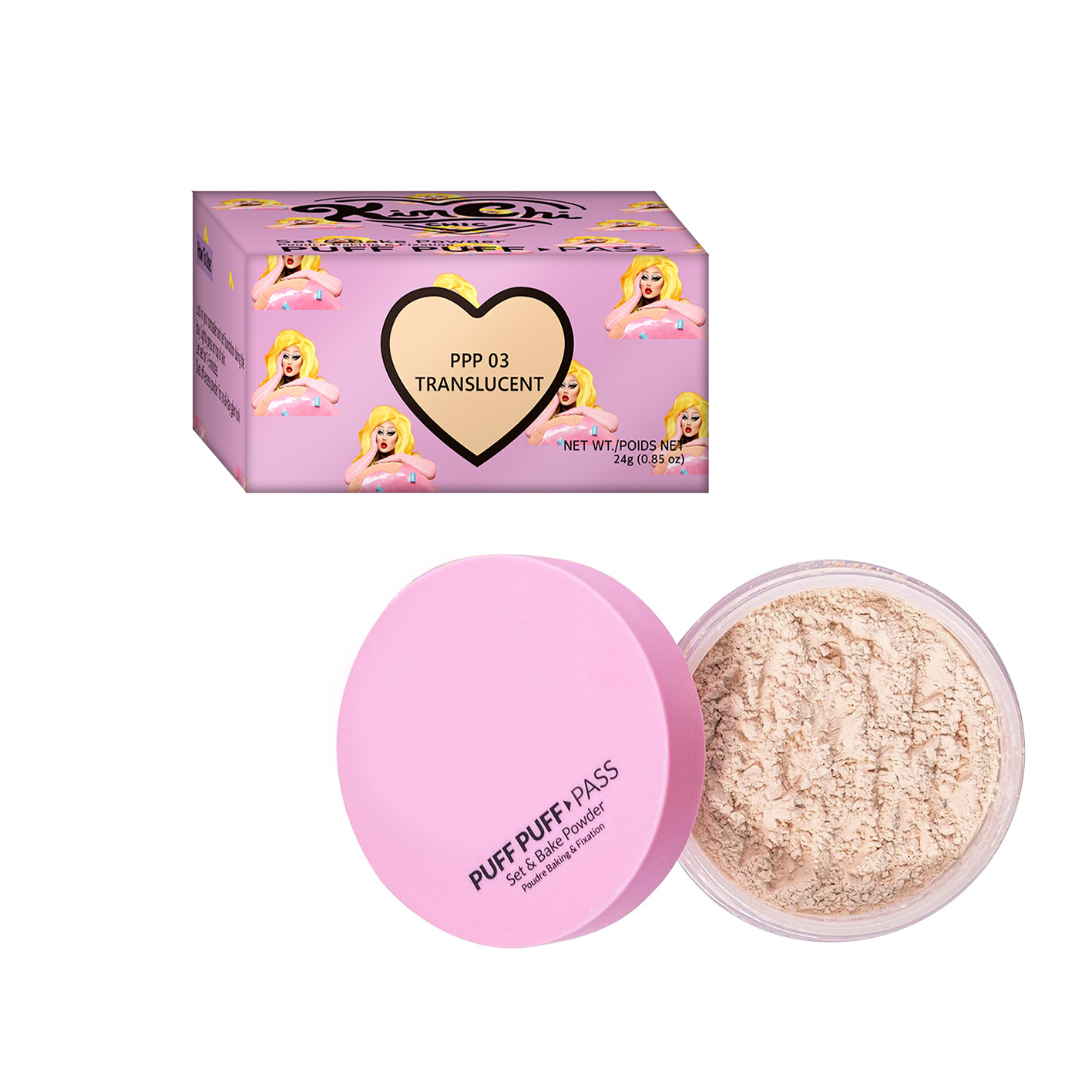 Cross-Border Girl Matte Oil-Control Setting Powder
