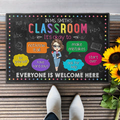 In My Classroom Everything Is Okay - Personalized Doormat