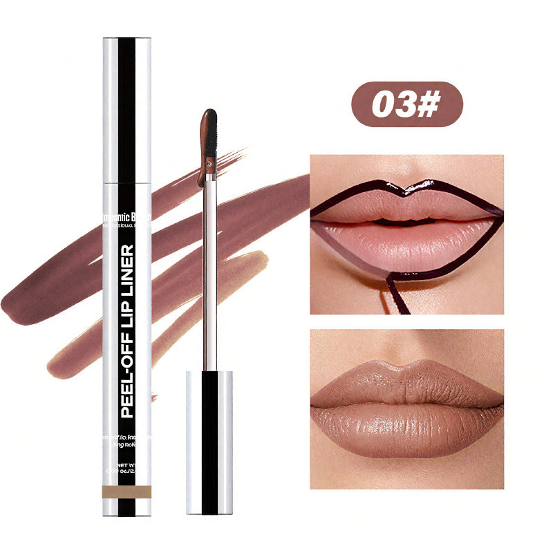 Cross-Border Peel-Off Lip Liner Matte Waterproof Lip Gloss Long-Lasting Non-Fading Moisturizing Lip Glaze Pouty Lip Lipstick Hot Style