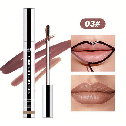 Cross-Border Peel-Off Lip Liner Matte Waterproof Lip Gloss Long-Lasting Non-Fading Moisturizing Lip Glaze Pouty Lip Lipstick Hot Style