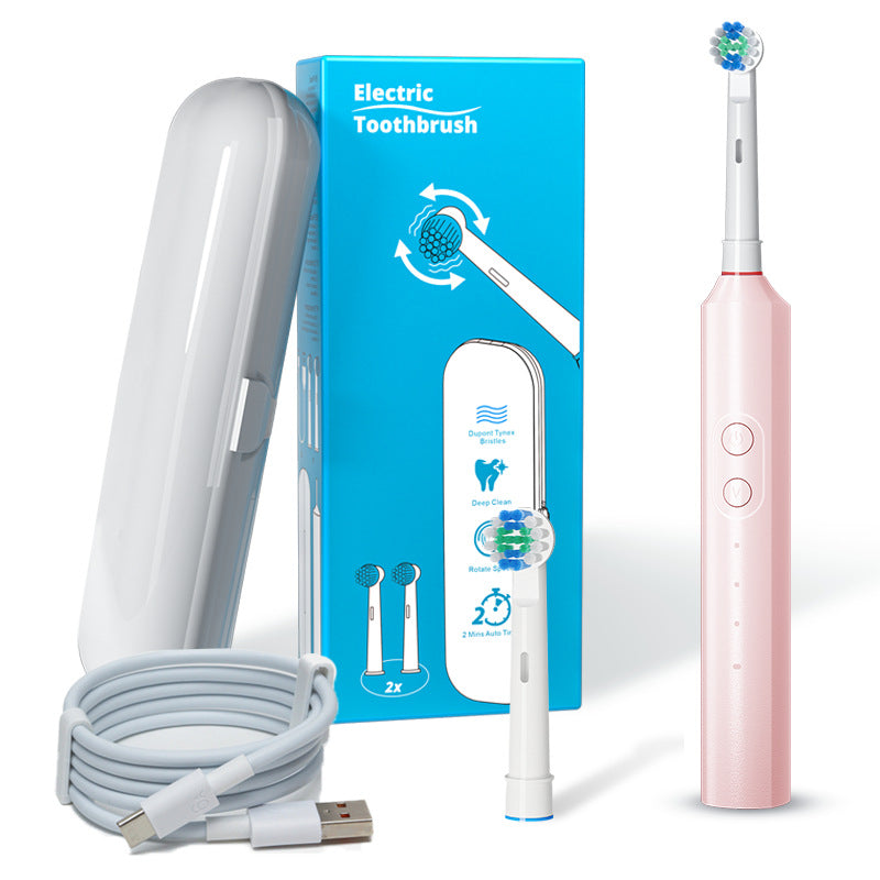 Rotating Electric Toothbrush Full Body Waterproof Couple's Style