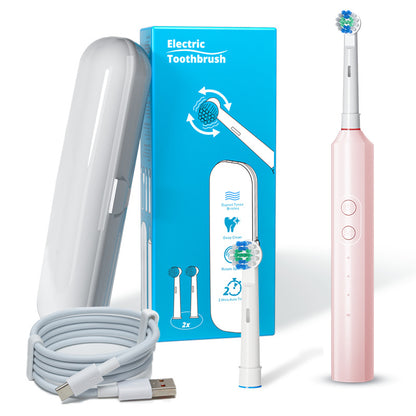 Rotating Electric Toothbrush Full Body Waterproof Couple's Style