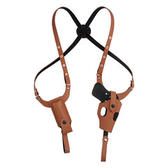Tactical Double-Shoulder Underarm Holster Portable Leather Pistol Holster Magazine Jacket 1911 Agent Invisible Quick Pull-Out Holster