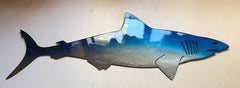 Ocean Predator Stainless Steel Wall Art – Bold Shark Decor for Modern Spaces