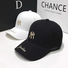 New Baseball Cap For Women In Summer Sun Protection And Breathable Sun Hat Korean Version Letter Embroidery Hard Top Versatile Baseball Cap For Men
