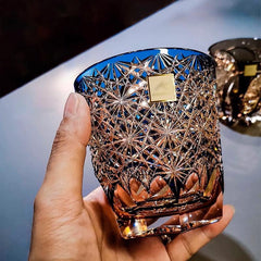 Edo Kitko Blue Daisy Cup Handmade Wine Glass Crystal Whiskey Glass High-Precision Home Use