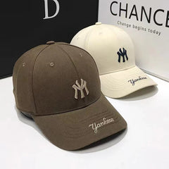 New Baseball Cap For Women In Summer Sun Protection And Breathable Sun Hat Korean Version Letter Embroidery Hard Top Versatile Baseball Cap For Men