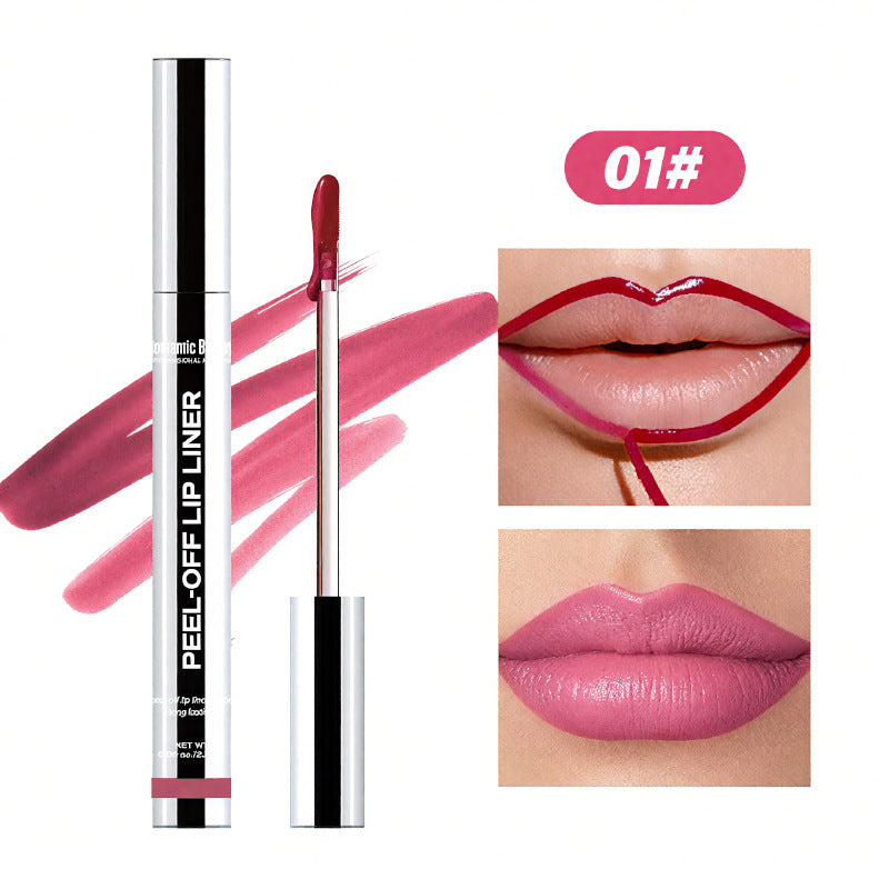 Cross-Border Peel-Off Lip Liner Matte Waterproof Lip Gloss Long-Lasting Non-Fading Moisturizing Lip Glaze Pouty Lip Lipstick Hot Style