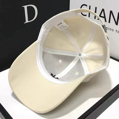 New Baseball Cap For Women In Summer Sun Protection And Breathable Sun Hat Korean Version Letter Embroidery Hard Top Versatile Baseball Cap For Men