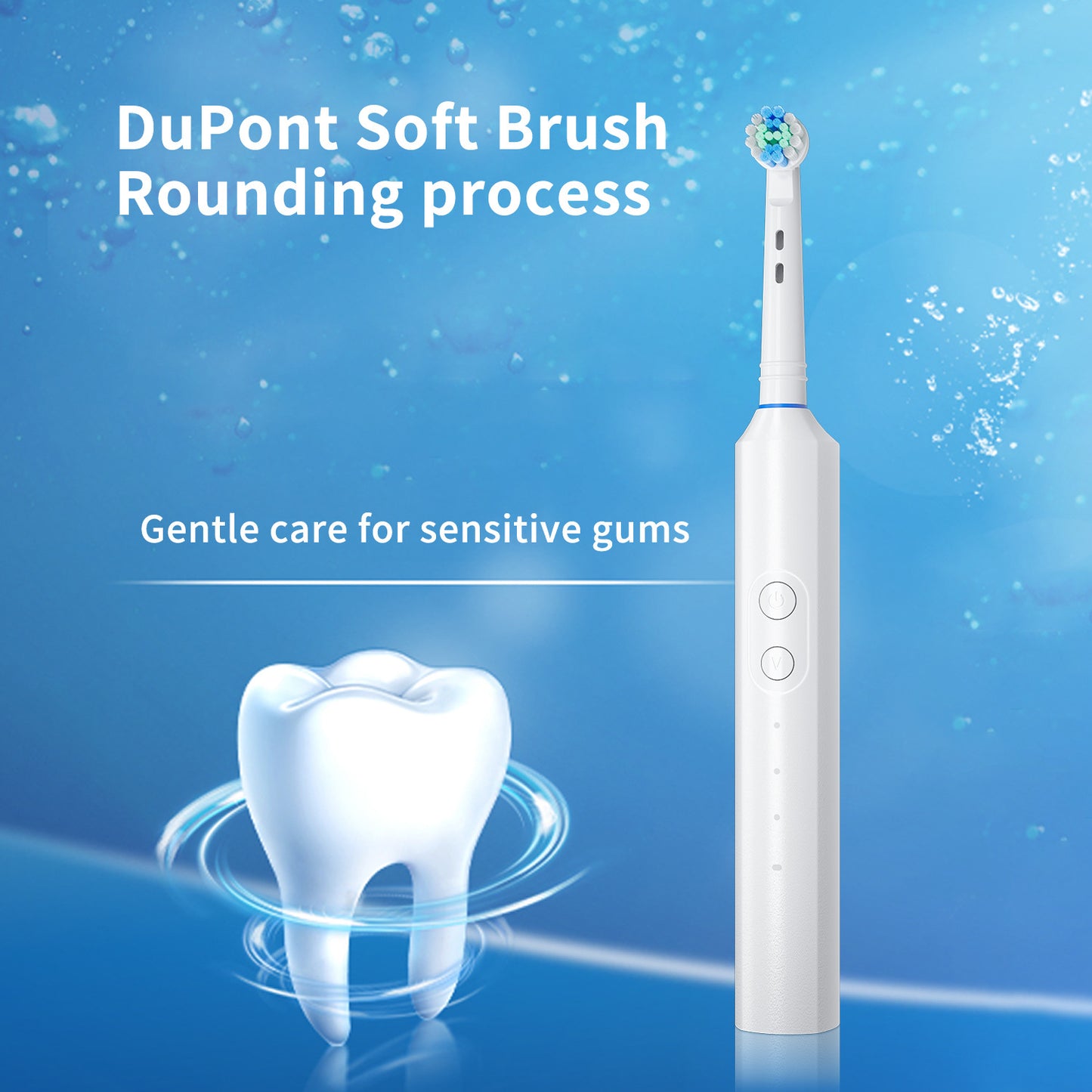Rotating Electric Toothbrush Full Body Waterproof Couple's Style