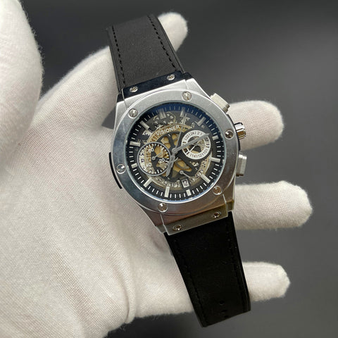 Internet Celebrity Cross-Border 6-Pin Multi-Function Watch Men'S Hollow Dial Mechanical Style Watch Waterproof One-Piece Shipping