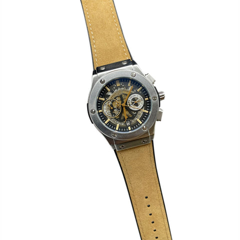 Internet Celebrity Cross-Border 6-Pin Multi-Function Watch Men'S Hollow Dial Mechanical Style Watch Waterproof One-Piece Shipping