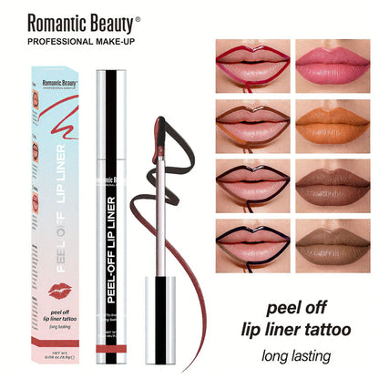 Cross-Border Peel-Off Lip Liner Matte Waterproof Lip Gloss Long-Lasting Non-Fading Moisturizing Lip Glaze Pouty Lip Lipstick Hot Style
