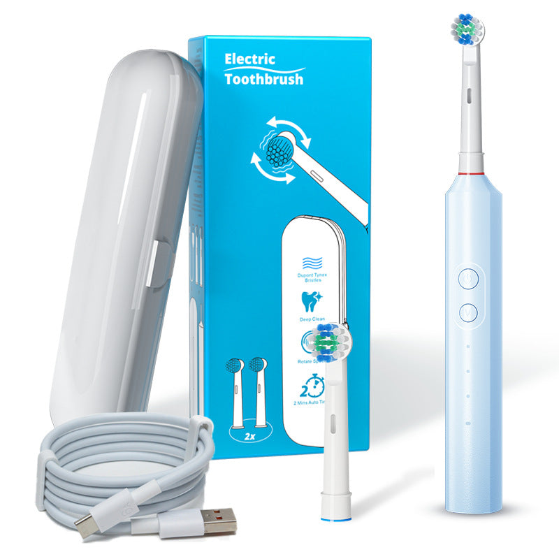 Rotating Electric Toothbrush Full Body Waterproof Couple's Style