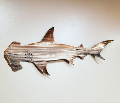 Ocean Predator Stainless Steel Wall Art – Bold Shark Decor for Modern Spaces