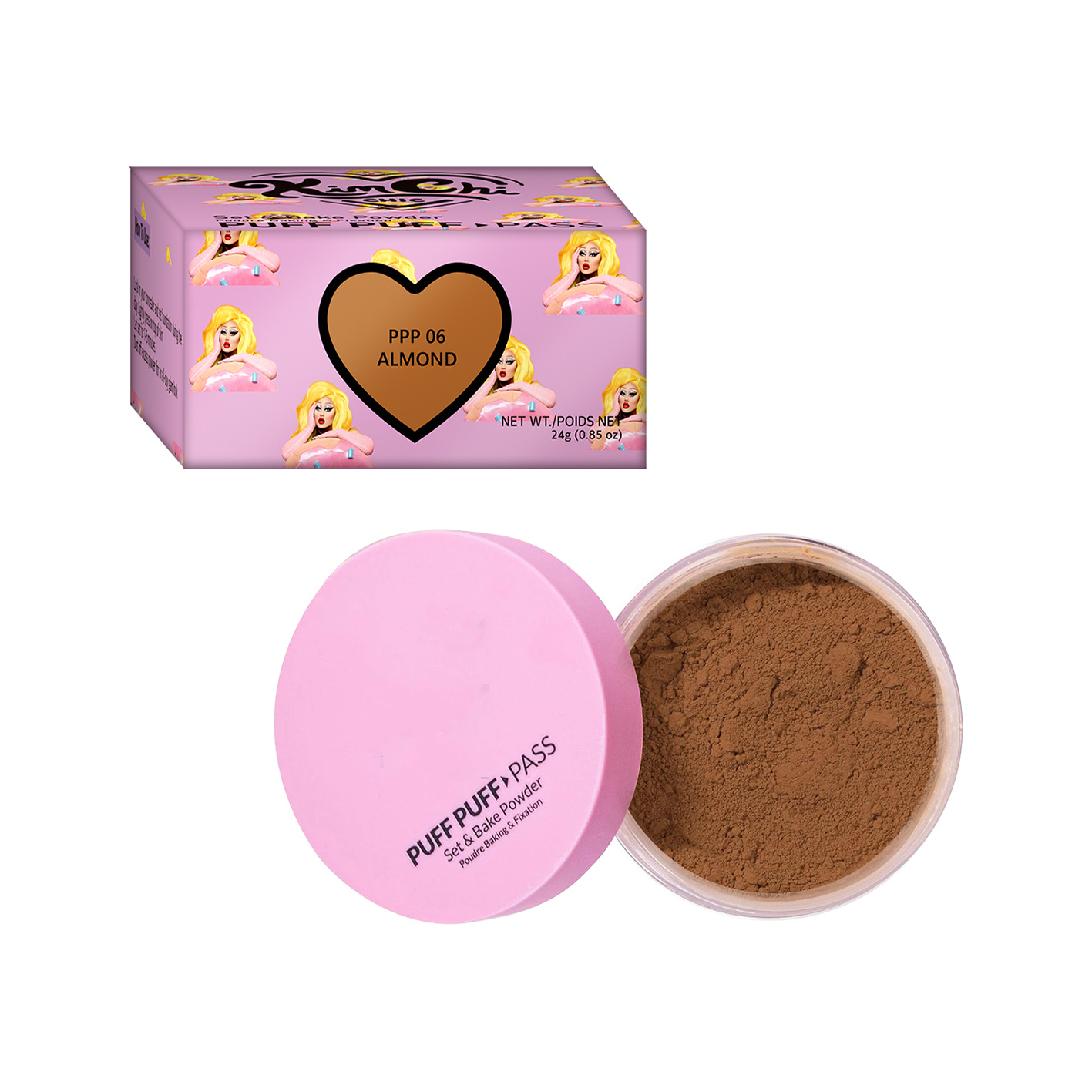 Cross-Border Girl Matte Oil-Control Setting Powder