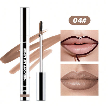 Cross-Border Peel-Off Lip Liner Matte Waterproof Lip Gloss Long-Lasting Non-Fading Moisturizing Lip Glaze Pouty Lip Lipstick Hot Style