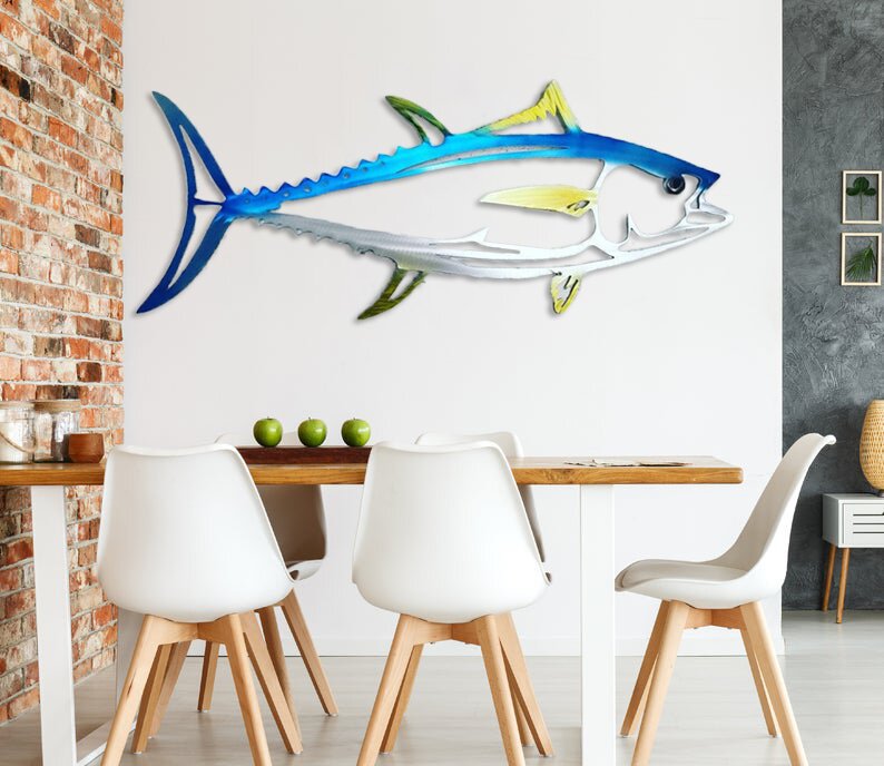 Ocean Predator Stainless Steel Wall Art – Bold Shark Decor for Modern Spaces