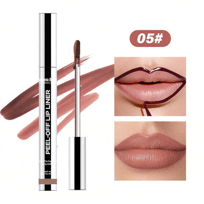 Cross-Border Peel-Off Lip Liner Matte Waterproof Lip Gloss Long-Lasting Non-Fading Moisturizing Lip Glaze Pouty Lip Lipstick Hot Style