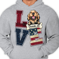 American Love Dog - Gift for Dad, Personalized Unisex T-Shirt