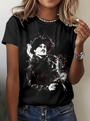 Women's VK Print Crew Neck T-Shirt