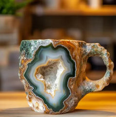 Mineral Crystal Infused Coffee Mugs – Nature's Beauty in Every Sip