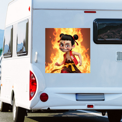 Young Nezha Sticker – Playful & Fearless Chinese Mythology Decal-6