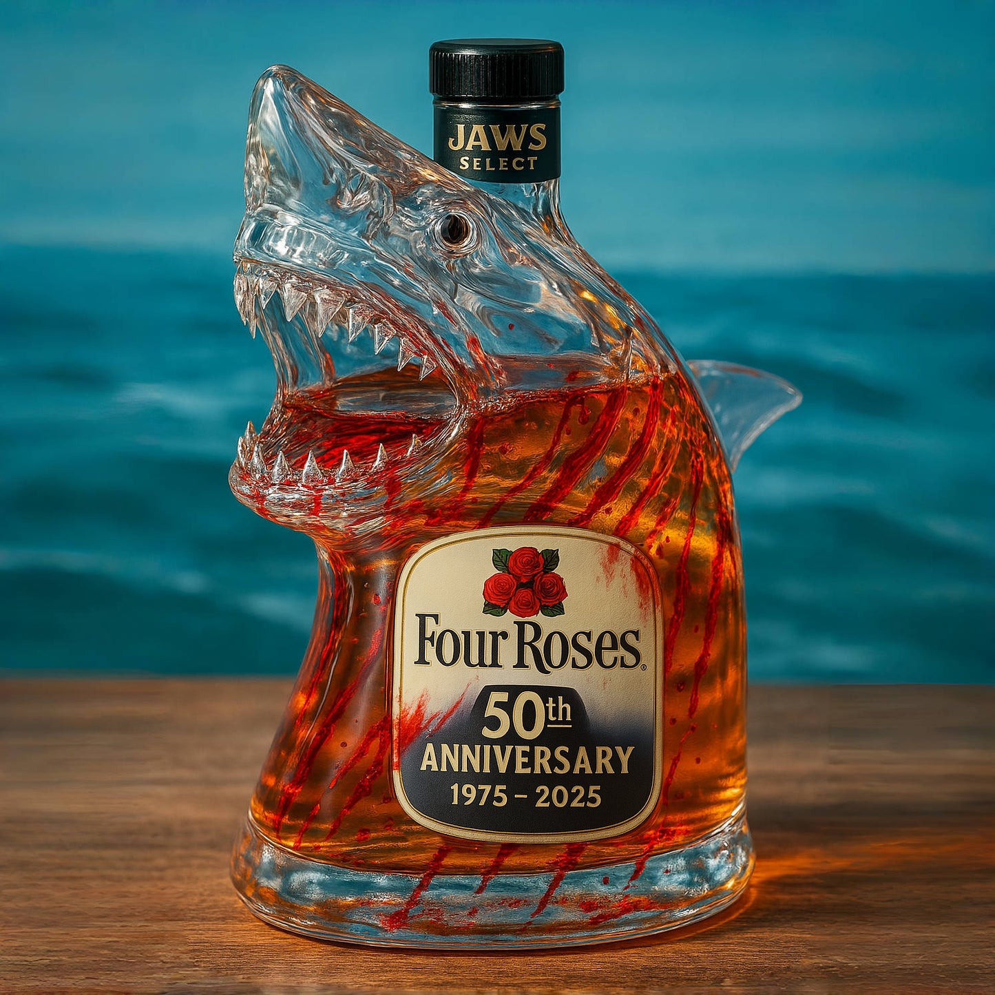 Jaws 50th Anniversary Limited Edition Whiskey Bottle