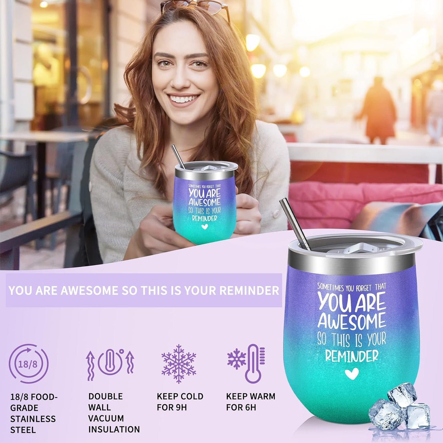 CozyEgg™ 12oz Stainless Steel Insulated Gift Tumbler Set