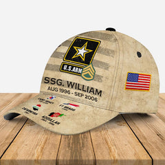 Personalized Cap US Military World Tour Gift For Veteran