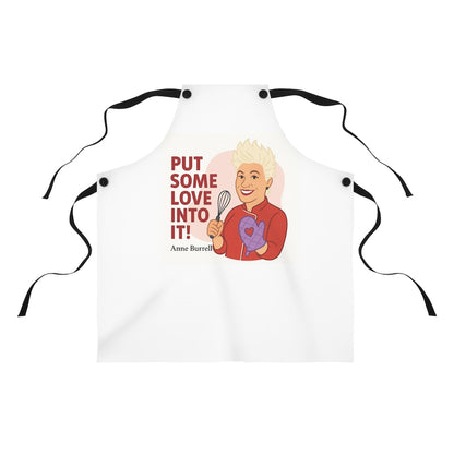 Chef's Apron - Anne Burrell's "Put Some Love Into It!" Cooking Gift, Baking Apron, Kitchen Accessory, Foodie Present, Culinary Apparel