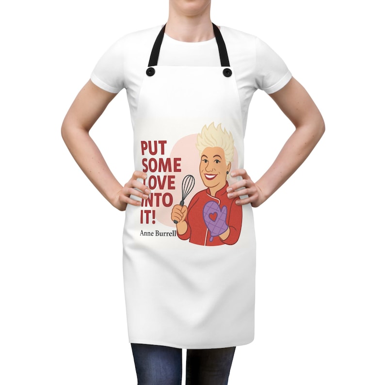 Chef's Apron - Anne Burrell's "Put Some Love Into It!" Cooking Gift, Baking Apron, Kitchen Accessory, Foodie Present, Culinary Apparel