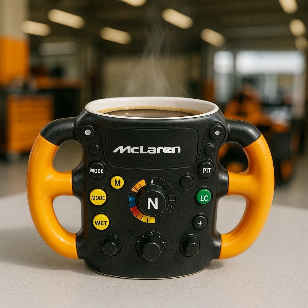 F1 Steering Wheel Mug – Performance Design for Racing Fans