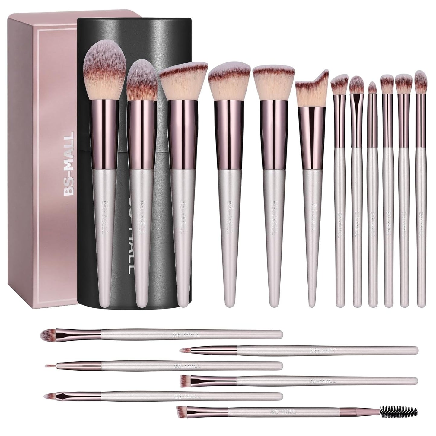 BS-MALL 18-Pcs Makeup Brush Set with Case