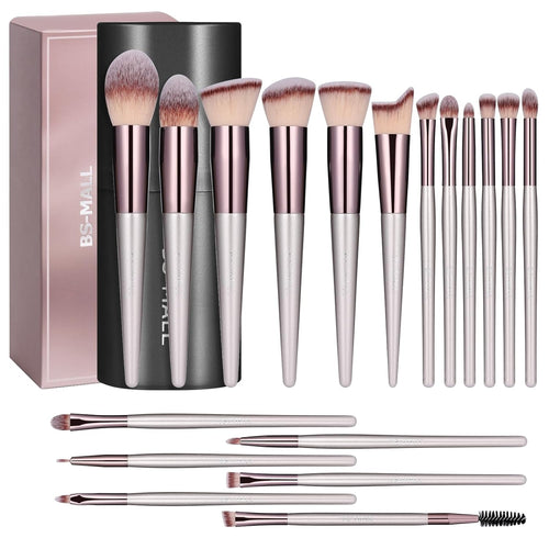 BS-MALL 18-Pcs Makeup Brush Set with Case