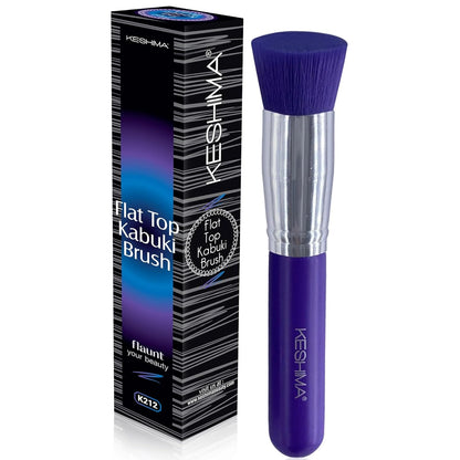 KESHIMA Flat Top Kabuki Foundation Brush (Premium, 1.2" Top)