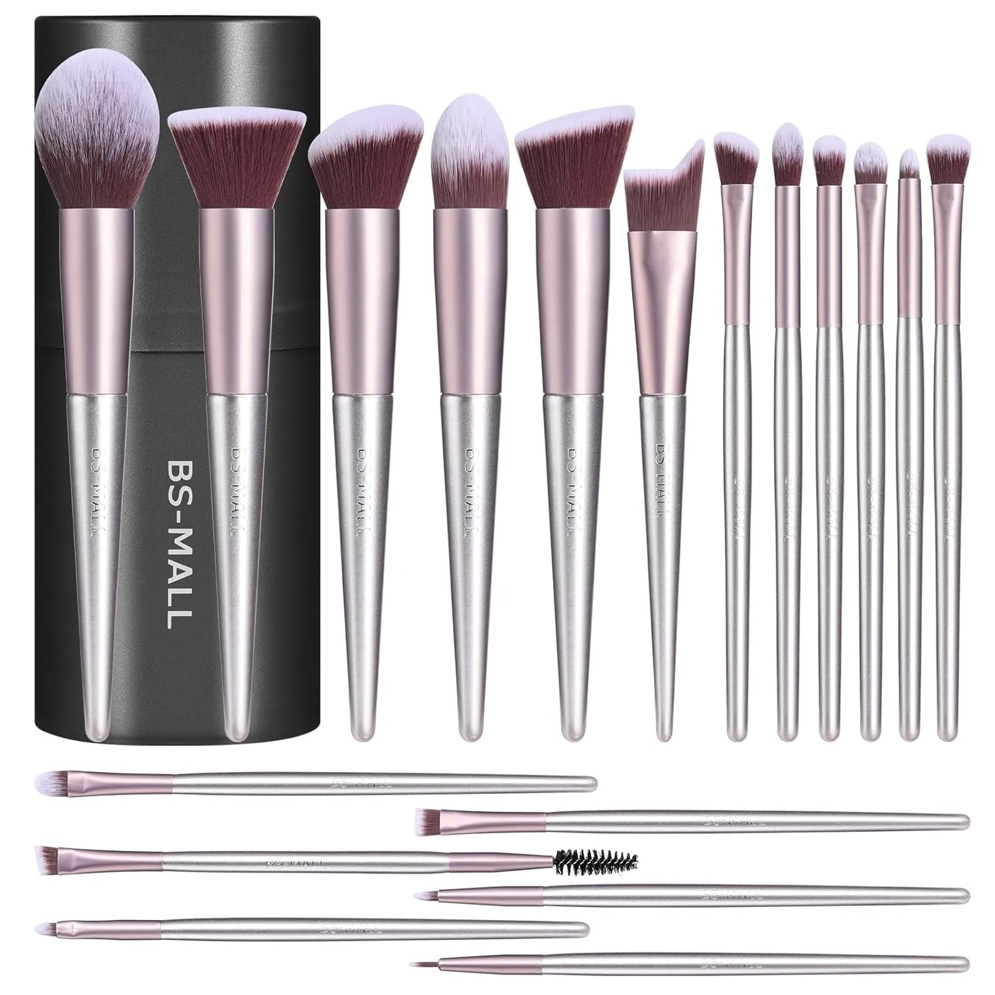 BS-MALL 18-Pcs Makeup Brush Set with Case