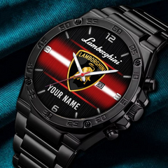 Lamborghini Custom Name Steel Watch