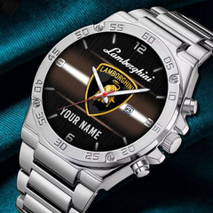 Lamborghini Custom Name Steel Watch