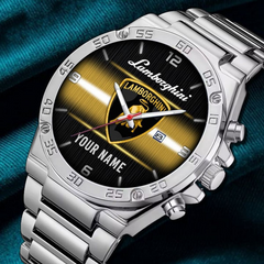Lamborghini Custom Name Steel Watch