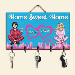 Customizable Couple's Key Holder - Home Sweet Home Design