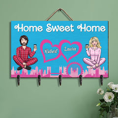 Customizable Couple's Key Holder - Home Sweet Home Design