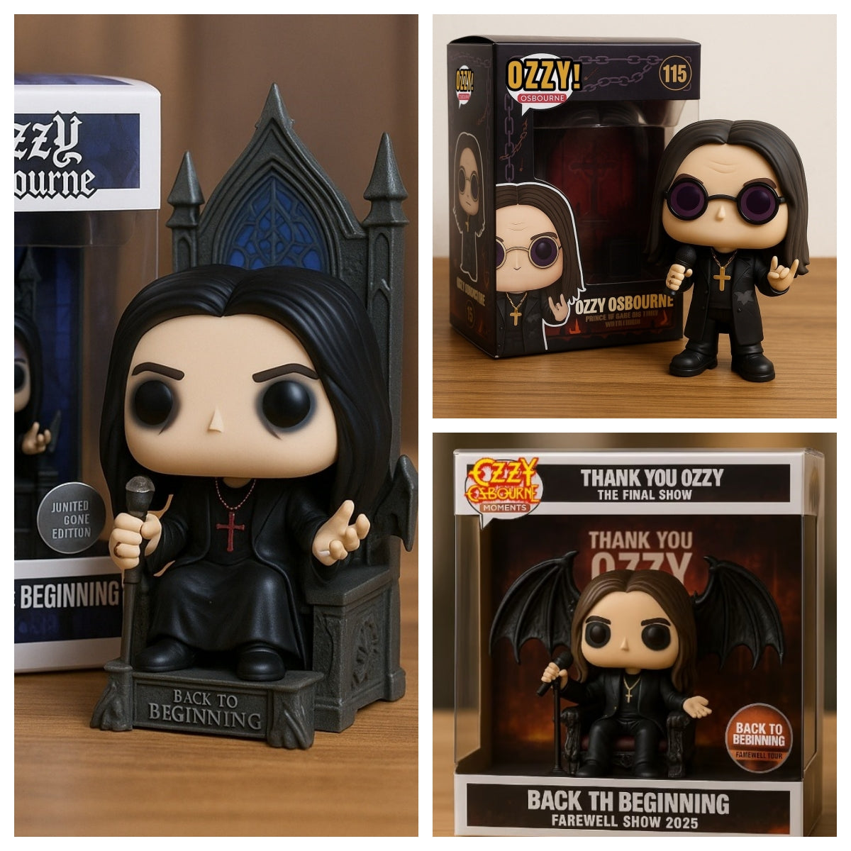 RIP🙏Ozzy Osbourne – The Final Show 2025 Commemorative Figures🥹