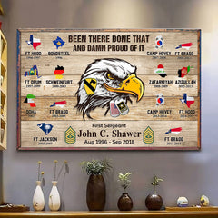 Personalized U.S. Military World Tour Canvas – Veteran's Custom Gift